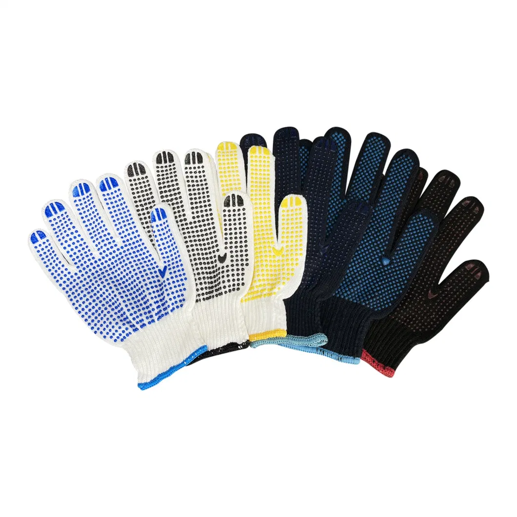 China Wholesale 7/10gauge PVC/Dotted/Dots Industrial Guante Safety Work Cotton Knitted Gloves